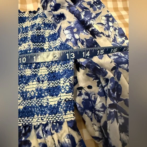 Alice and Olivia blue flor dress size 6 - Picture 3 of 5